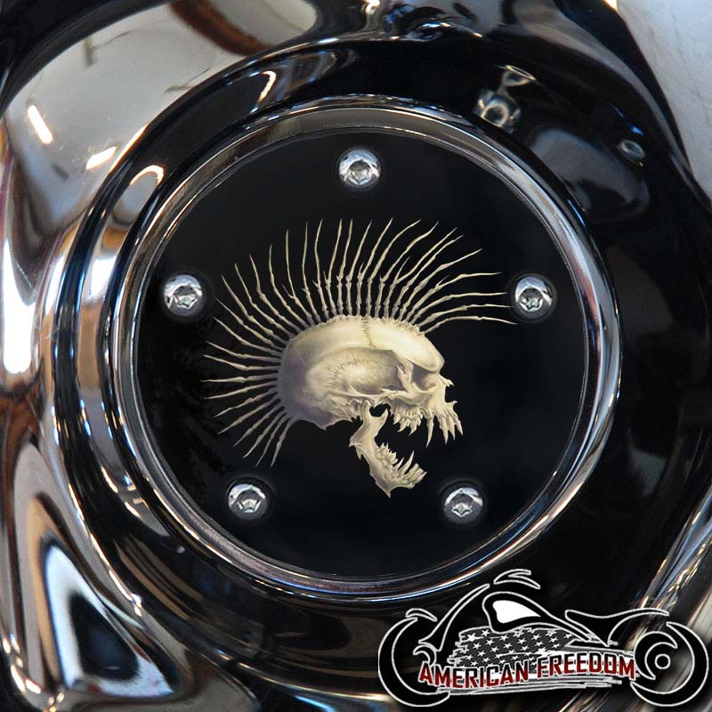 Custom Timing Cover - Mohawk Skull